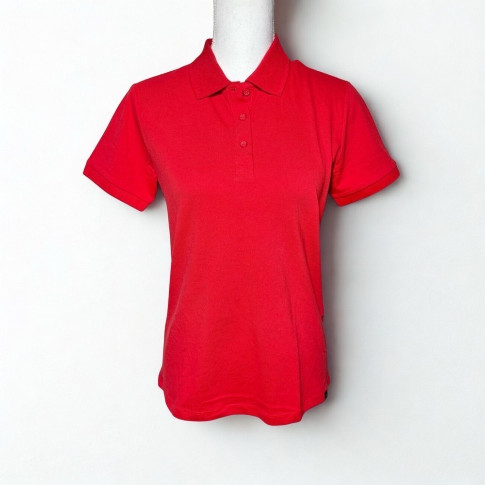 Piombo Red Polo Shirt Womens Small 100% Cotton NWT